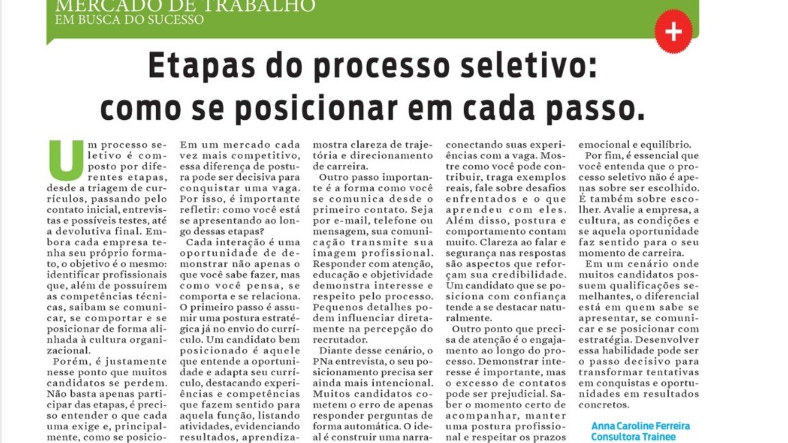Etapas do processo seletivo: como se posicionar em cada passo.