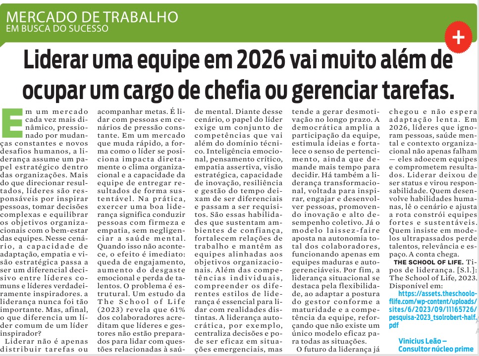 Habilidades para liderar em 2026